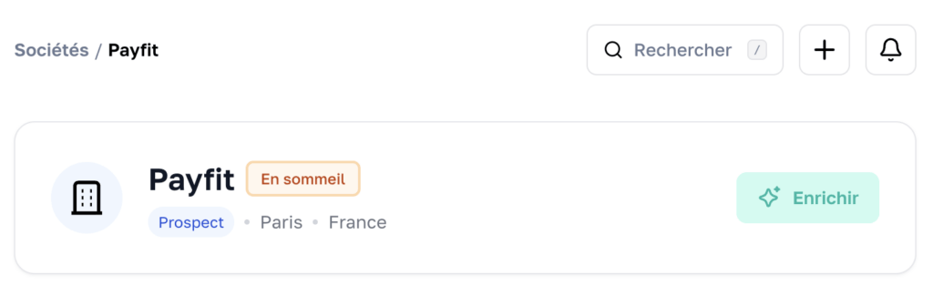 enrichir des sociétés dans son CRM