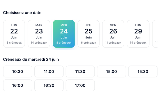 Votre outil de prise de RDV en ligne gratuit et simple.