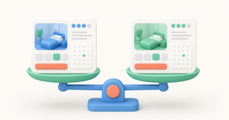 Comparaison de deux pages de reservation en ligne