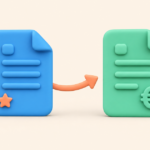 Illustration de la différence entre un devis et une facture, style Charik