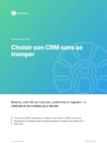 Couverture du guide « Choisir son CRM sans se tromper »