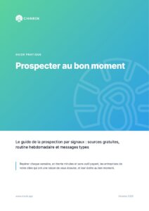 Couverture du guide « Prospecter au bon moment »